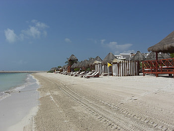 Can You See Our Lounge Chairs, sky, sand, ocean, beach HD wallpaper