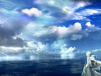Clouds On Water, clouds, water HD wallpaper