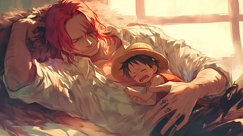 Kawaii One Piece : Shanks & Monkey D. Luffy, Anime, One Piece, Shanks (One Piece), Monkey D. Luffy, kawaii HD wallpaper