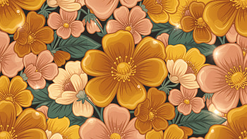 Retro Floral Radiance —, Flower, Floral Pattern HD wallpaper