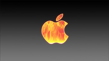 apple in fire, hot, apple, mac, fire HD wallpaper