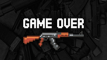 Game Over Ak47, game-over, typography, ak47 HD wallpaper