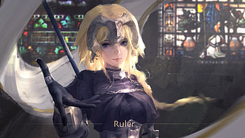 Jeanne D Arc Ruler Fate Grand Order, fate-grand-order, anime-girl, anime, artwork, artist, digital-art HD wallpaper