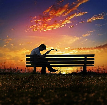 sad evening, sad, male, evening, alone HD wallpaper