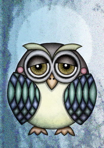 Art, Owl, Drawing, , Nice, Sweetheart HD phone wallpaper