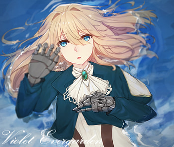 Violet evergarden, blonde, mechanic arms HD wallpaper
