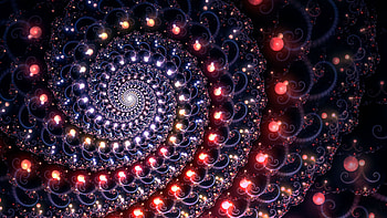 Colorful Lights Glare Fractal Spiral Glow Abstraction Abstract HD wallpaper