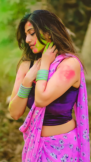 Kruthika Gaikwad, happy holi HD phone wallpaper