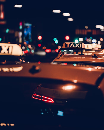 Taxi, Words, Neon, Inscription HD phone wallpaper