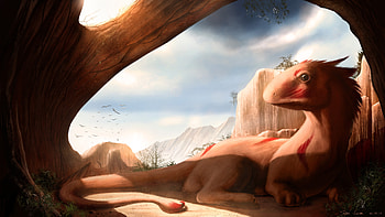 Dragon The Cute Monster, dragon, creature, artist, artwork, digital-art, deviantart HD wallpaper