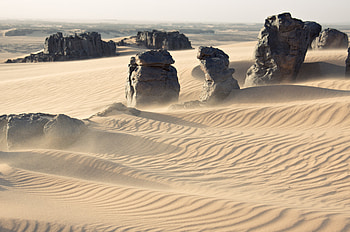 Algeria, Sahara, Dune, , Desert, Africa, Dust, Landscape, Sand, Tassili N'ajjer, Wind HD wallpaper
