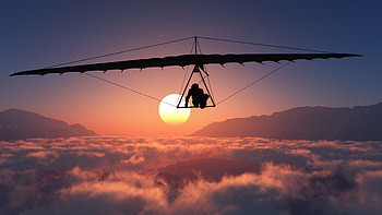 Hang gliding, Gliding HD wallpaper
