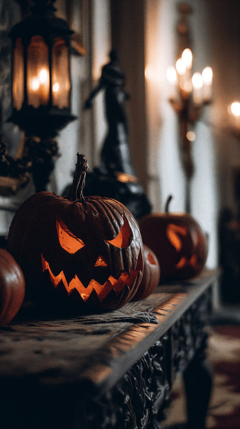 halloween, jack-o'-lantern, pumpkin HD phone wallpaper