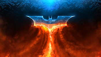 Batman Fire Rise Logo, batman, superheroes, logo HD wallpaper
