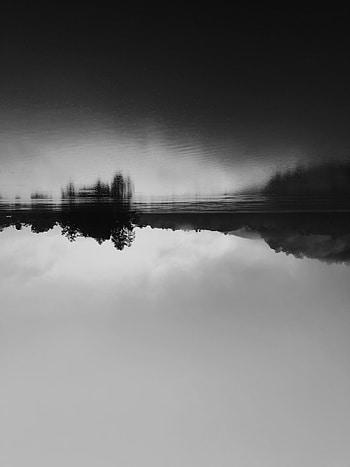 Nature, Rivers, Horizon, Reflection, Bw, Chb HD phone wallpaper