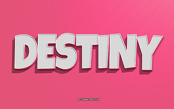 Destiny, pink lines background, with names, Destiny name, female names, Destiny greeting card, line art, with Destiny name HD wallpaper