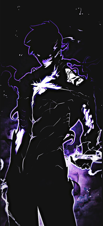 solo leveling, electric blue, art HD phone wallpaper