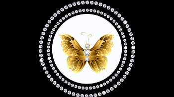 BUTTERFLY Diamond, Gold, Butterfly, hop, Black, Diamond HD wallpaper