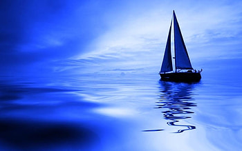 Blue, Ship, Nice, Sea HD wallpaper