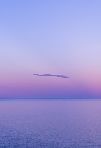 Nature, Water, Horizon, Purple, Haze, Cloud HD phone wallpaper