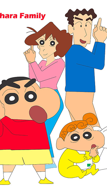Shinchan Family, Nohara Family, Cartoon HD phone wallpaper