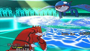 Primal Groudon and Kyogre HD wallpaper