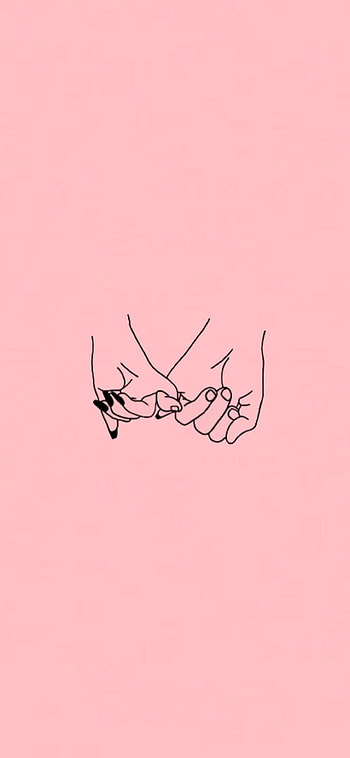 Cute pinky promise, pink HD phone wallpaper