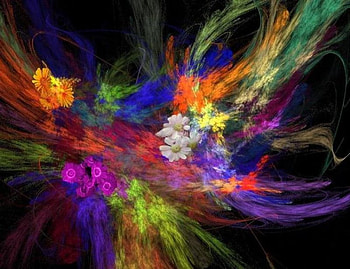 Flowers, fractal HD wallpaper