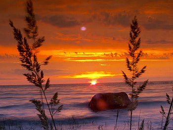 Nice Sunset, sky, nature, ocean, sunset HD wallpaper