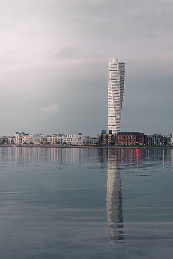 Water, Architecture, Building, Reflection, Miscellanea, Miscellaneous, Tower HD phone wallpaper