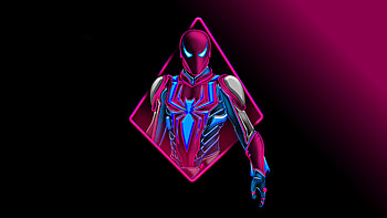 Miles High Tech Neon Suit, spiderman, superheroes, artwork, digital-art, artist, behance HD wallpaper