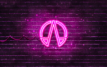 The Expanse purple logo, , purple brickwall, The Expanse logo, TV Series, The Expanse neon logo, The Expanse HD wallpaper