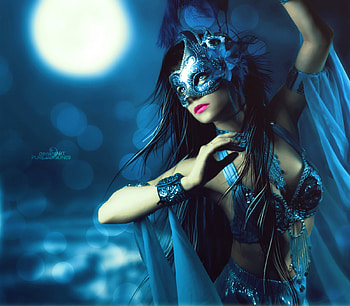 Fantasy Mask Girl, fantasy-girls, girls HD wallpaper