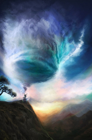 Magic, Sky, Art, Hills, Vortex HD phone wallpaper