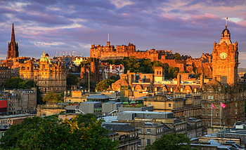 Edinburgh skyline, Scotland, Cityscape wall decal, Desfoli designs HD wallpaper