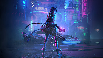 Arcane 2077 , arcane, netflix, jinx-league-of-legends, tv-shows, league-of-legends, artist, artwork, digital-art HD wallpaper