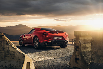 Alfa Romeo, Cars, Back View, Rear View, 4C, Launch Edition HD wallpaper