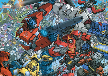 transformers 2010 panel new comic inside cover issue high resolution . HD wallpaper