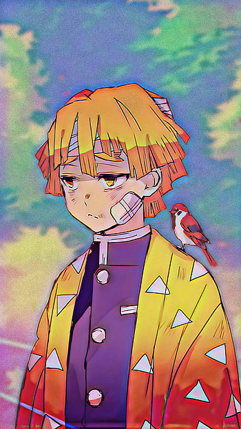 zenitsu agatsuma anime, zenitsu_agatsuma, boy HD phone wallpaper