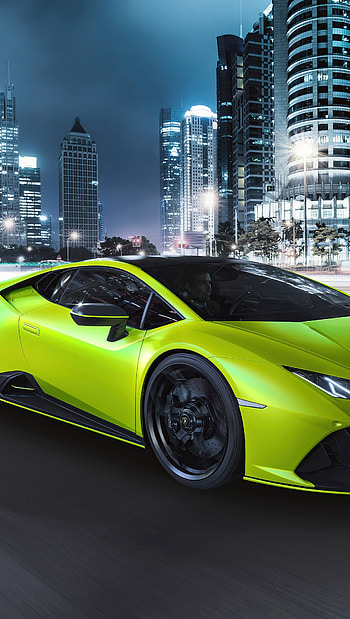 Lamborghini Huracan, Evo Fluo Capsule, Captivating visuals, Ultra HD phone wallpaper