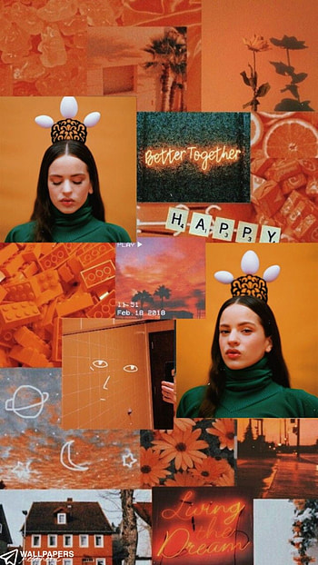LA ROSALÍA, aesthetic, orange, pop, singer, larosalia, tumblr, rosalia HD phone wallpaper