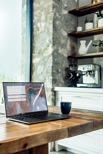 Miscellanea, Miscellaneous, Cup, Table, Room, Notebook, Laptop, Macbook HD phone wallpaper