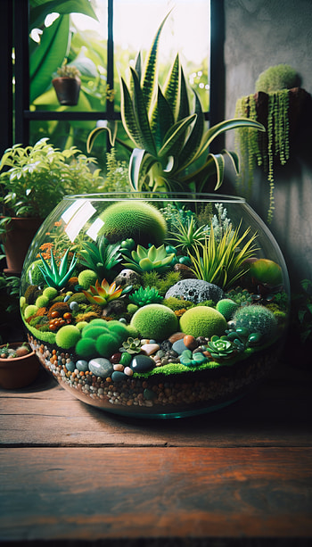 Lush Terrarium for s, plant, decorative, green, gardening HD phone wallpaper