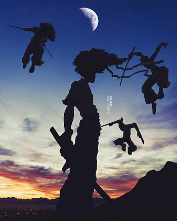 Samurai afro, Samurai aphro, Anime, Anime , Ninja, Anime , Anime silhouette, Aphro samurai HD phone wallpaper