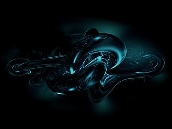 Teal Abstract, abstract, teal, liquid HD wallpaper