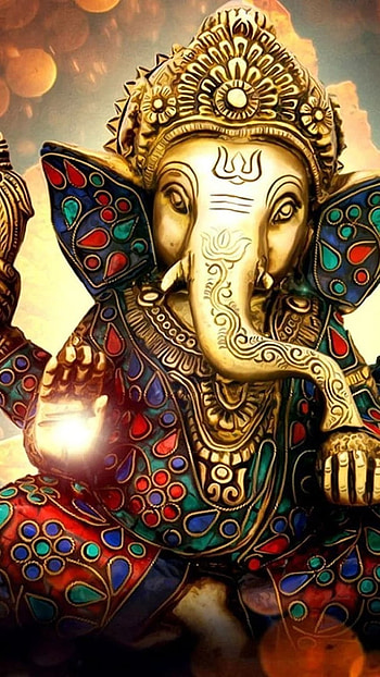 God Ganesh, Colorful Statue, Ganpati HD phone wallpaper
