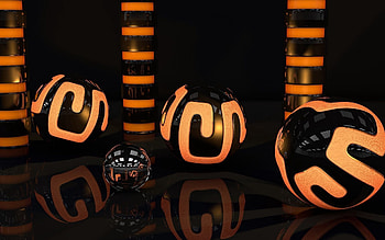 Reflection, 3D, Lines, Glass, Stripes, Streaks, Balls HD wallpaper