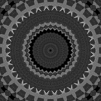 Black &white fabric, art, seamless, kaleidoscope, mandala, design, pattern, vector HD phone wallpaper