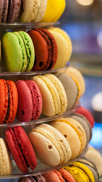 Colorful Macaroons, colorful, cookie, food HD phone wallpaper