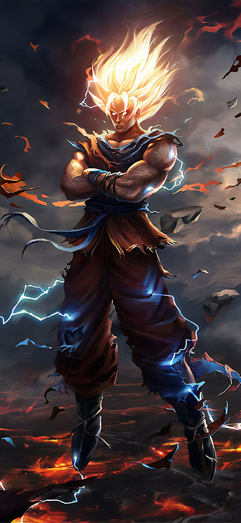 cool goku , cg artwork, anime, fictional character, demon, action figure, illustration, mythology, games, massively multiplayer online role playing game, Goku Gym HD phone wallpaper